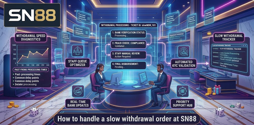 How to handle a slow withdrawal order at SN88