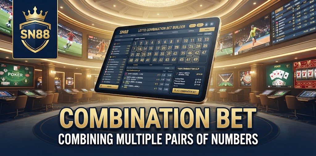 Combination bet combining multiple pairs of numbers
