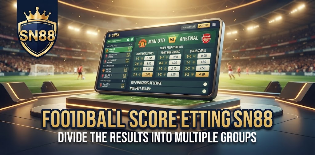 FOOTBALL SCORE BETTING SN88 divide the results into multiple groups