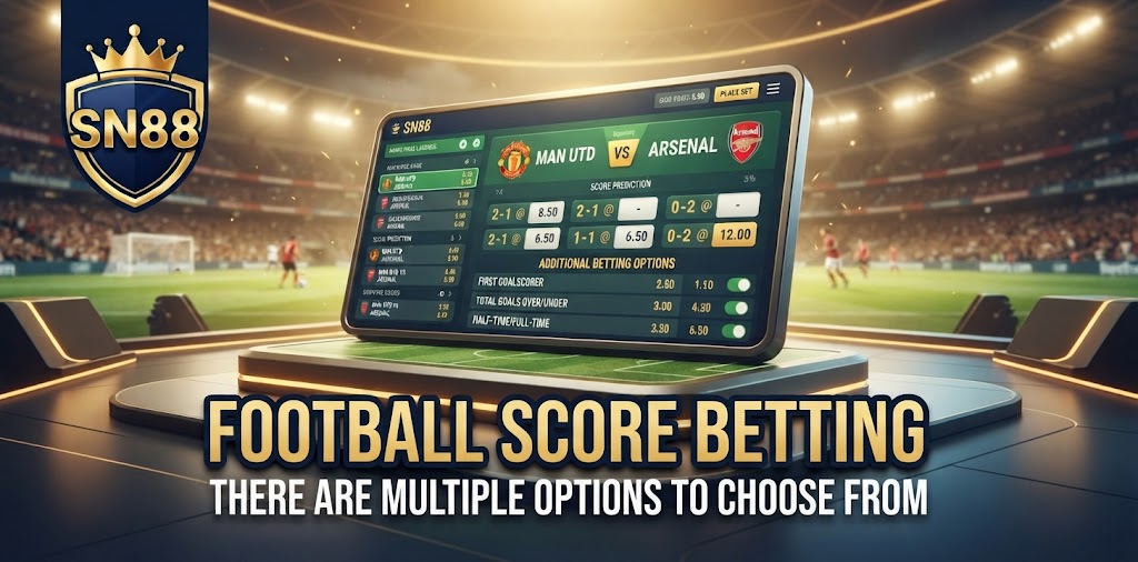 FOOTBALL SCORE BETTING SN88 There are multiple options to choose from