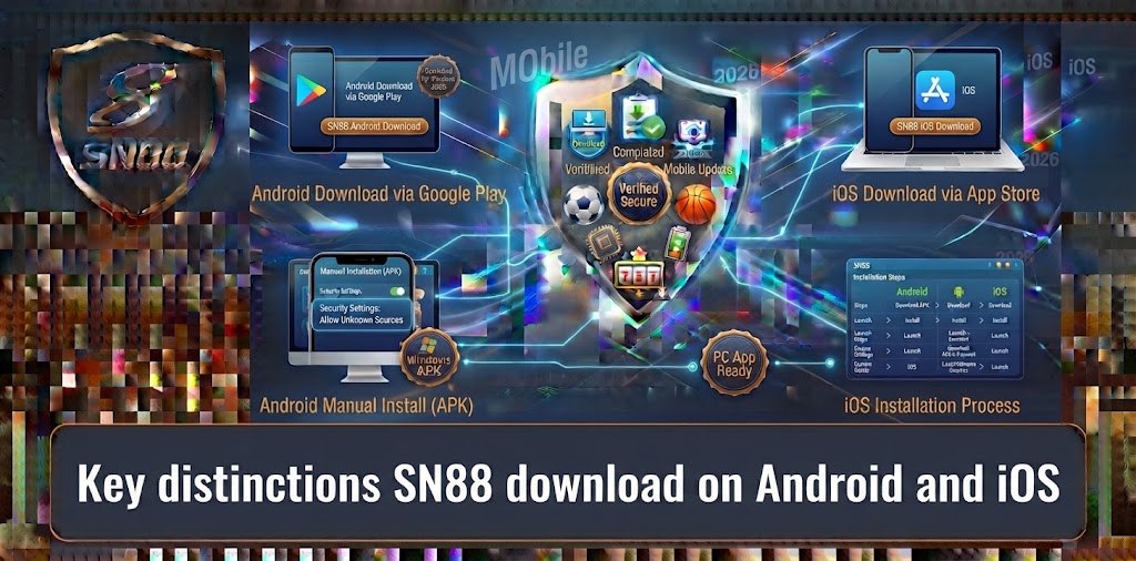 Key distinctions SN88 download on Android and iOS