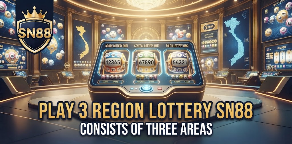 Play 3 Region Lottery SN88 consists of three areas