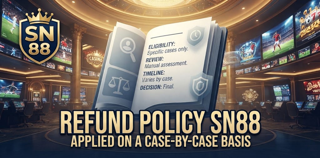 REFUND POLICY SN88 applied on a case-by-case basis