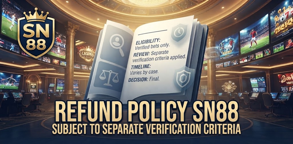 REFUND POLICY SN88 subject to separate verification criteria