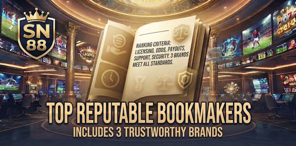 Top Reputable Bookmakers Includes 3 trustworthy brands