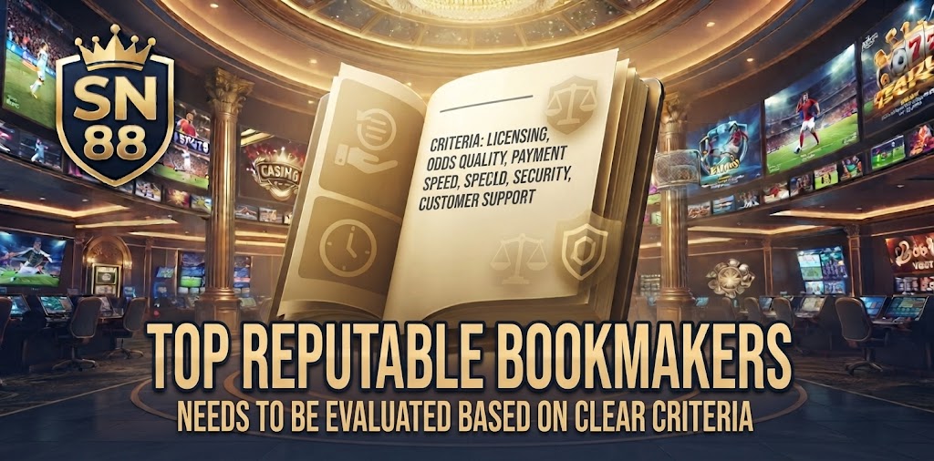 Top Reputable Bookmakers needs to be evaluated based on clear criteria